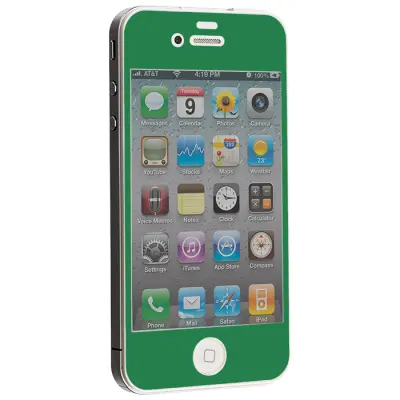 Colored Härdat Glas Skärmskydd till Apple iPhone 4 / 4S - Mörk Grön
