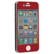 Colored Härdat Glas Skärmskydd till Apple iPhone 4S Röd