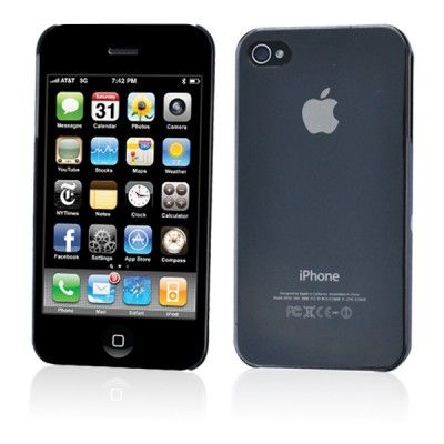 Crystal Baksideskal till iPhone 4S/4 (Grå)