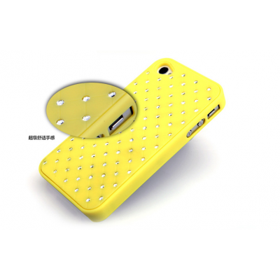 Diamond Baksideskal till Apple iPhone 4S/4 + Skrmskydd (Magenta)