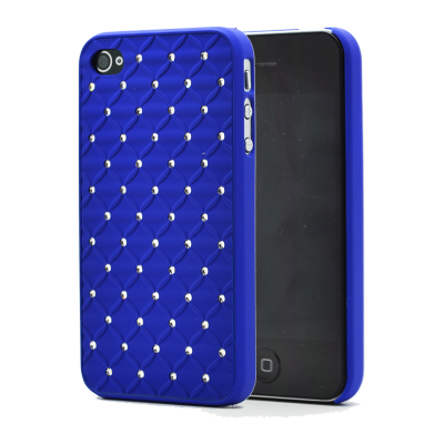 Diamond Baksideskal till Apple iPhone 4S/4 (Blå) + Skärmskydd