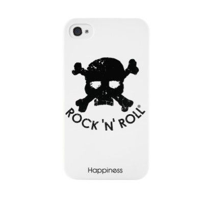 Happiness Cover iPhone 4/4S Rock 'N' Roll Black Skull