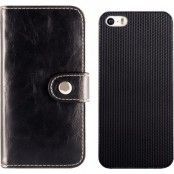 iDeal Magnet Wallet, plånboksfodral i konstläder för iPhone 4/4s, svart