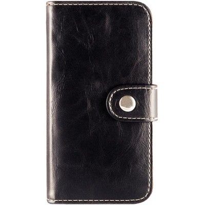 iDeal Premium Wallet, plånboksfodral i konstläder för iPhone 4/4s, svart