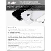 iPhone 4S Ringke Steel case (GUL) + Skärmskydd