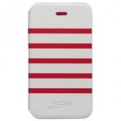 JPG Folio Case iPhone 4/4S Marine - Vit/Röd