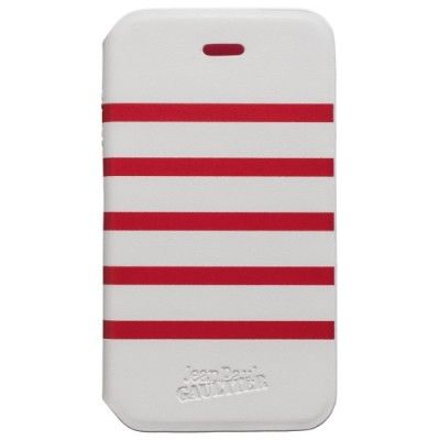 JPG Folio Case iPhone 4/4S Marine - Vit/Röd