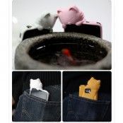 Kiki Cat Silikonskal till iPhone 4S/4 (Vit)