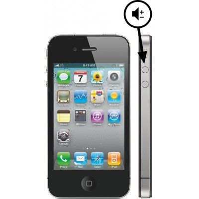 Laga Volymknappar (iPhone 4S) - Svart