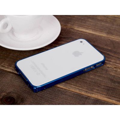 LOVE MEI 0,7mm Thin Aluminum Metal Bumper till Apple iPhone 4S/4 (Blå)