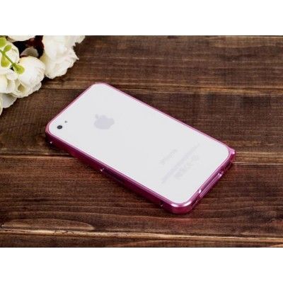 LOVE MEI 0,7mm Thin Aluminum Metal Bumper till Apple iPhone 4S/4 (Rosa)