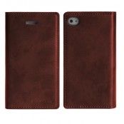 Mercury Leather Flip Diary Plånboksfodral till Apple iPhone 4S/4 (Brun)