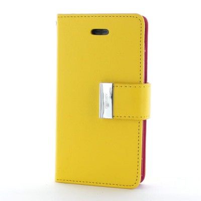 Mercury Rich Diary Plånboksfodral till Apple iPhone 4S / 4 (Gul)