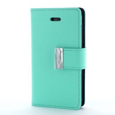 Mercury Rich Diary Plånboksfodral till Apple iPhone 4S/4 (Turkos)