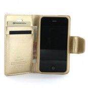 Mercury Sonata Plånboksfodral till Apple iPhone 4S - 4 (Gold)