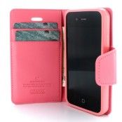 Mercury Sonata Plånboksfodral till Apple iPhone 4S - 4 (Rosa)