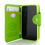 MLT Plånboksfodral till Apple iPhone 4S - iPhone 4 (Grön)