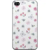 Mobilskal till Apple iPhone 4s med Blommor och fjärillar