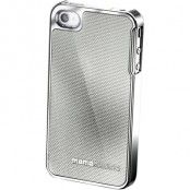 MOMO Design skal med kolfiberplatta iPhone 4/4S, silver