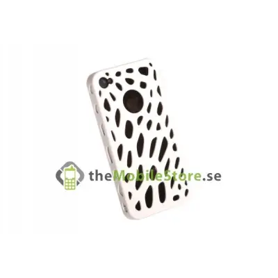 Perforated Baksideskal till iPhone 4S/4 (Perforate) (Vit)