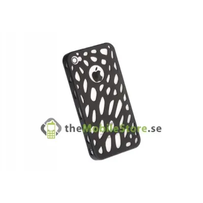 Perforated Baksideskal till iPhone 4S/4 (Svart )