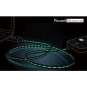 Power4 LED Kabel till iPhone 4/4s (Svart/Grön)