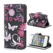 Printed Plånboksfodral till iphone 4/4S - Fjärilsdans