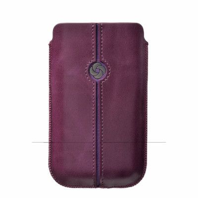 SAMSONITE DEZIR Mobilväska Läder Lila till tex iPhone 4S