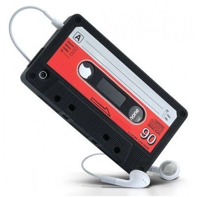 Silikon Skal till iPhone 4 / 4S (Kassettfodral) Svart