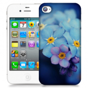 Skal till Apple iPhone 4S - Blå blommor