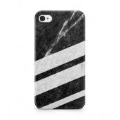 Skal till Apple iPhone 4S - Black Striped Marble