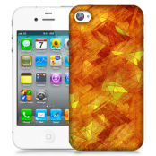 Skal till Apple iPhone 4S - Borstat - Röd/Orange