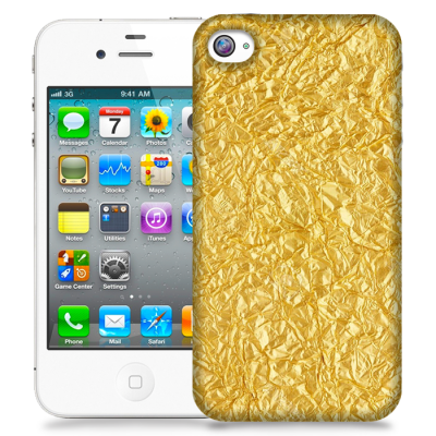 Skal till Apple iPhone 4S - Folie - Guld