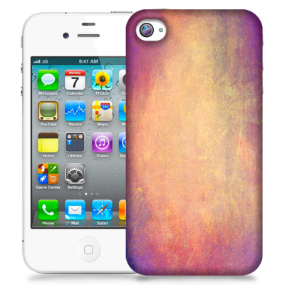 Skal till Apple iPhone 4S - Grunge texture - Persika