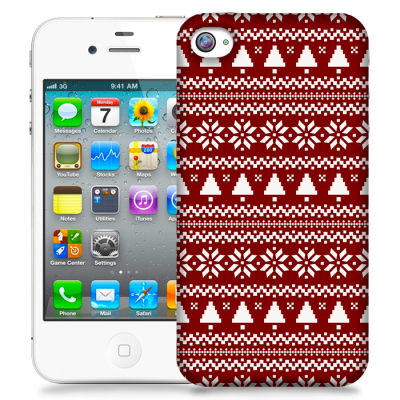 Skal till Apple iPhone 4S - Juldekor - Granar