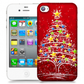 Skal till Apple iPhone 4S - Julgran - Röd