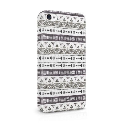 Skal till Apple iPhone 4S - Mönster - Svart/Vit