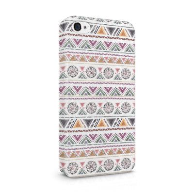 Skal till Apple iPhone 4S - Mönster - Vit/Lila