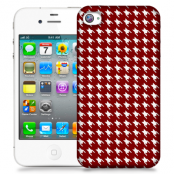 Skal till Apple iPhone 4S - Mönstrat tyg - Röd