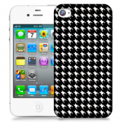 Skal till Apple iPhone 4S - Mönstrat tyg - Svart