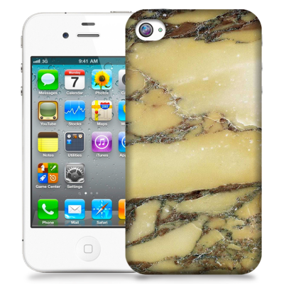 Skal till Apple iPhone 4S - Marble - Gul