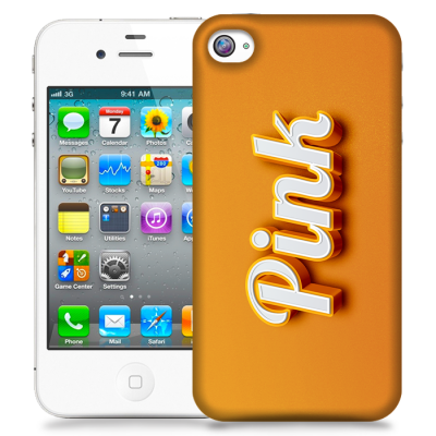 Skal till Apple iPhone 4S - Pink - Orange