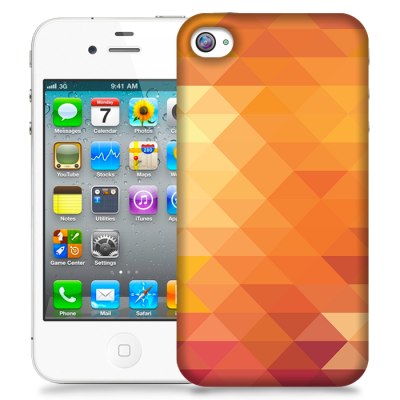 Skal till Apple iPhone 4S - Polygon - Orange