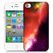 Skal till Apple iPhone 4S - Rymden - Röd/Lila