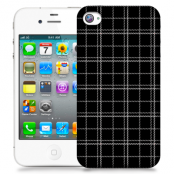 Skal till Apple iPhone 4S - Sömmar - Rutmönster Svart