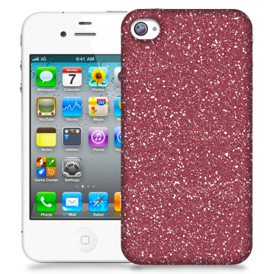 Skal till Apple iPhone 4S - Stardust - Vinröd