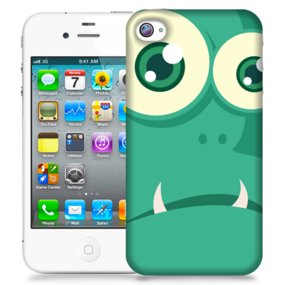 Skal till Apple iPhone 4S - Turkost monster