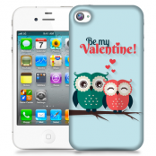 Skal till Apple iPhone 4S - Ugglor - Be my valentine