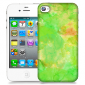 Skal till Apple iPhone 4S - Vattenfärg - Grön/Gul
