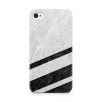 Skal till Apple iPhone 4S - White Striped Marble